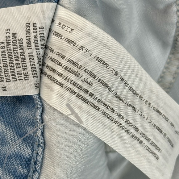 Hollister High Rise Culotte 15S W32 Wide Leg Frayed Hem Cropped Jeans - Picture 12 of 14